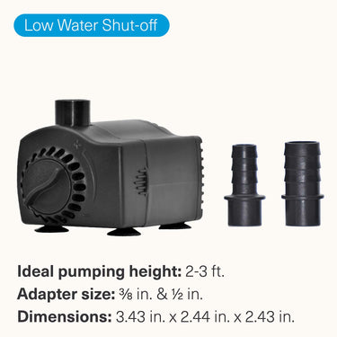 155 GPH Fountain Pump with Low Water Shut Off Feature