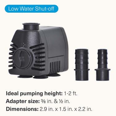 80 GPH Fountain Pump with Low Water Shut Off Feature
