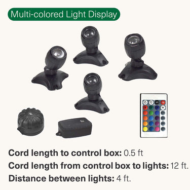 color changing light set of 4 dimensions