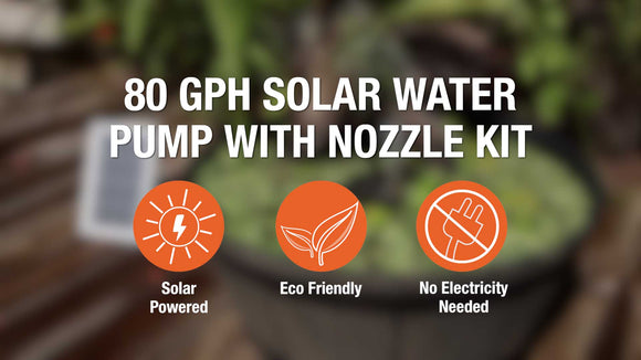 Video about the 80 GPH Solar Pump Kit