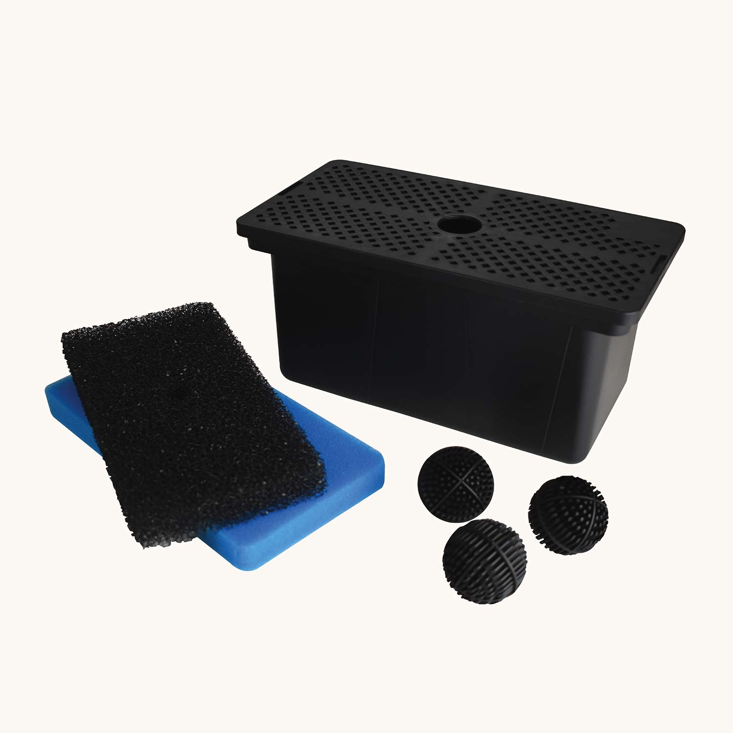 Biofilter Box Pump Filter Box with filter pads & bio-balls - smartpond®