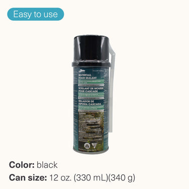 Expandable Dark Gray Waterfall Foam Sealant
